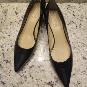 MICHAEL KORS-Black Patent Leather Pointed Kitten Heel-Size 10M